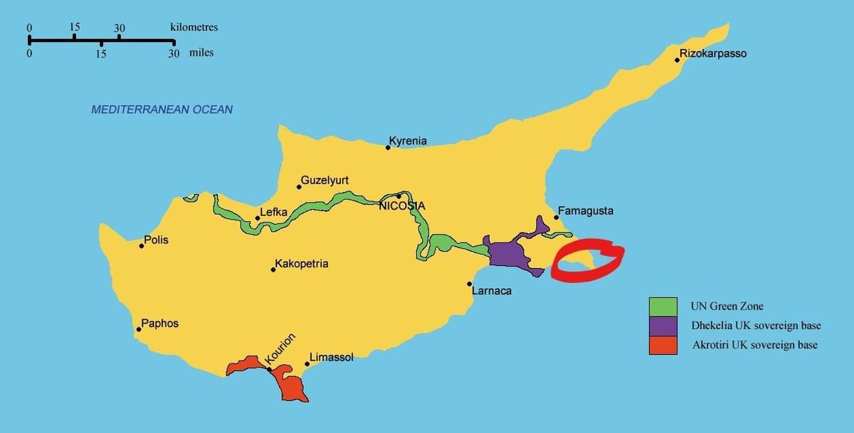 Mapa kapparis Cyprus