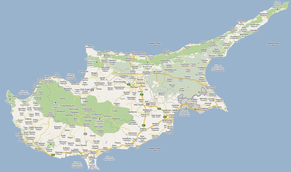 street mape peyia Cyprus