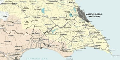 Mapa ayia napa Cyprus