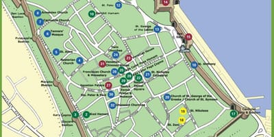 Mapa mesta famagusta severný Cyprus