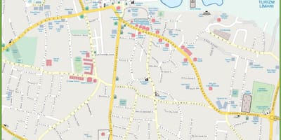Mapa severný Cyprus, kyrenia