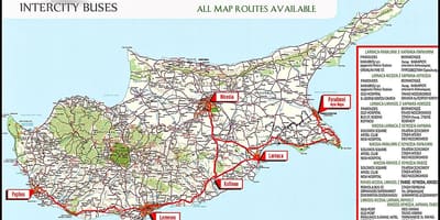 Cyprus autobusová zastávka, mapu