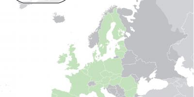 Mapa európy ukazuje Cyprus