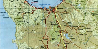 Mapa polis oblasti Cyprus