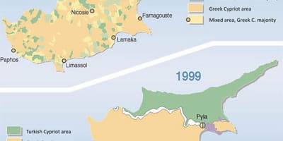 Mapa turek Cyprus